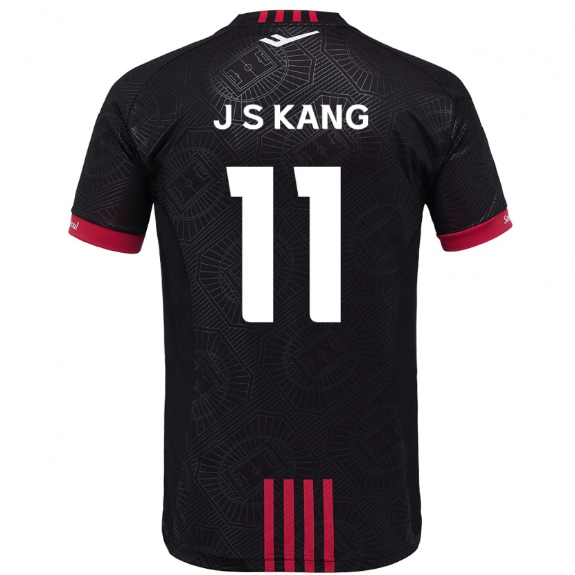 Danxen Kinder Seong-Jin Kang #11 Schwarz Rot Heimtrikot Trikot 2025/26 T-Shirt Österreich