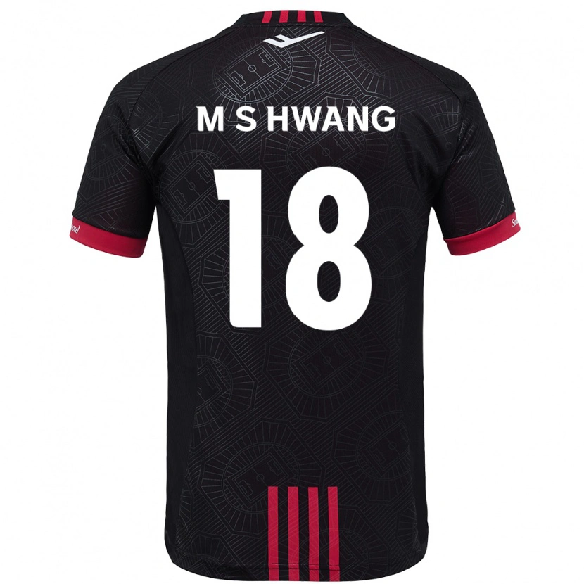 Danxen Kinder Seong-Min Hwang #18 Schwarz Rot Heimtrikot Trikot 2025/26 T-Shirt Österreich
