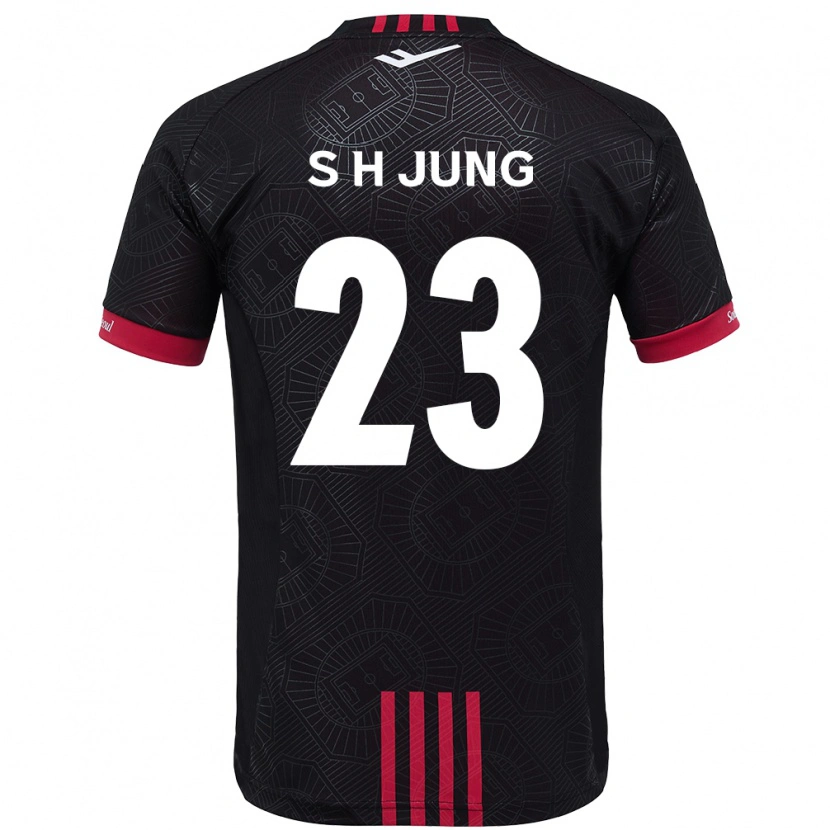 Danxen Kinder Hyeon-Soo Jung #23 Schwarz Rot Heimtrikot Trikot 2025/26 T-Shirt Österreich