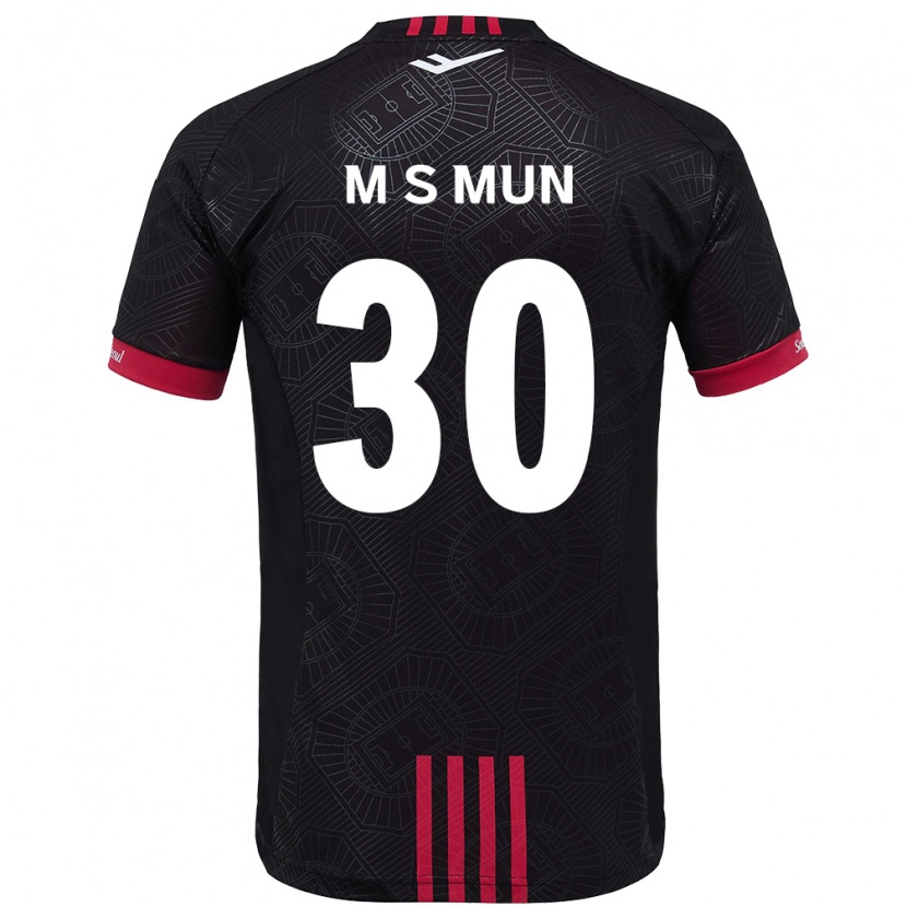 Danxen Kinder Seong-Min Mun #30 Schwarz Rot Heimtrikot Trikot 2025/26 T-Shirt Österreich