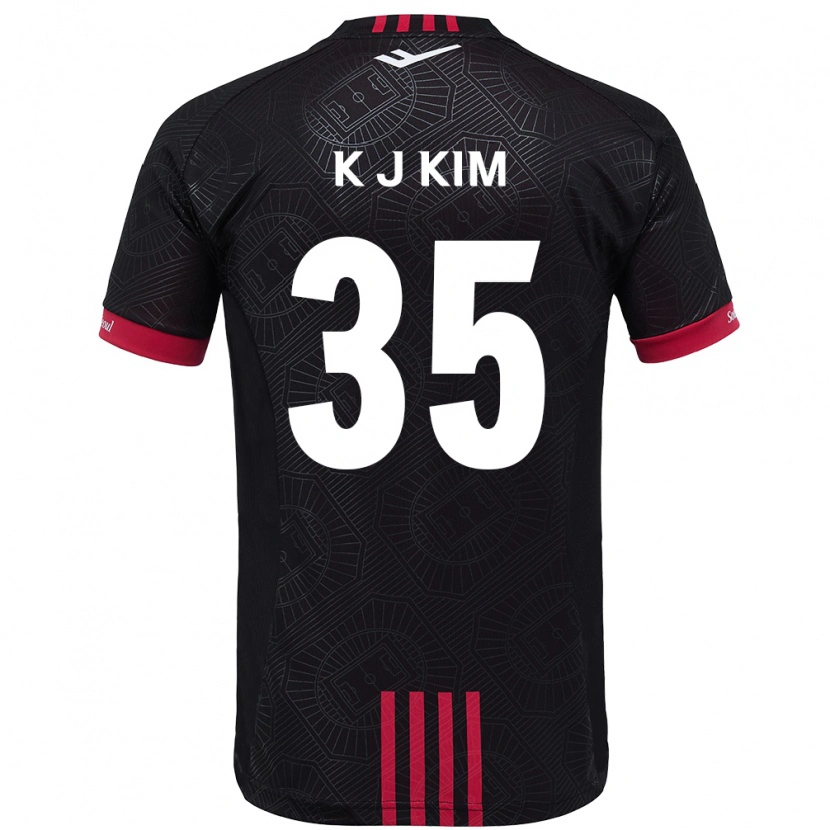 Danxen Kinder Kang-Jun Kim #35 Schwarz Rot Heimtrikot Trikot 2025/26 T-Shirt Österreich