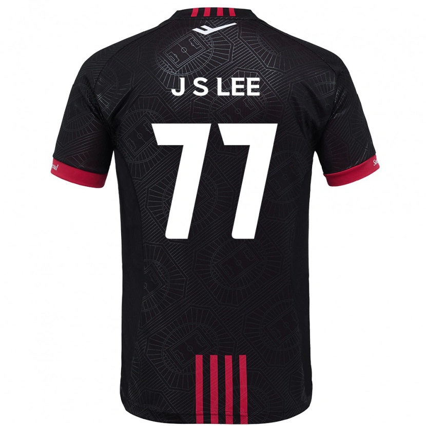 Danxen Kinder Seung-Joon Lee #77 Schwarz Rot Heimtrikot Trikot 2025/26 T-Shirt Österreich
