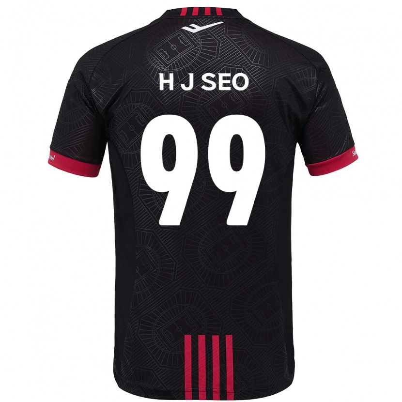 Danxen Kinder Ju-Hwan Seo #99 Schwarz Rot Heimtrikot Trikot 2025/26 T-Shirt Österreich