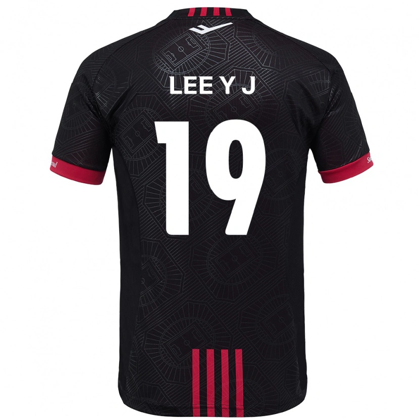 Danxen Kinder Lee Ye-Jin #19 Schwarz Rot Heimtrikot Trikot 2025/26 T-Shirt Österreich