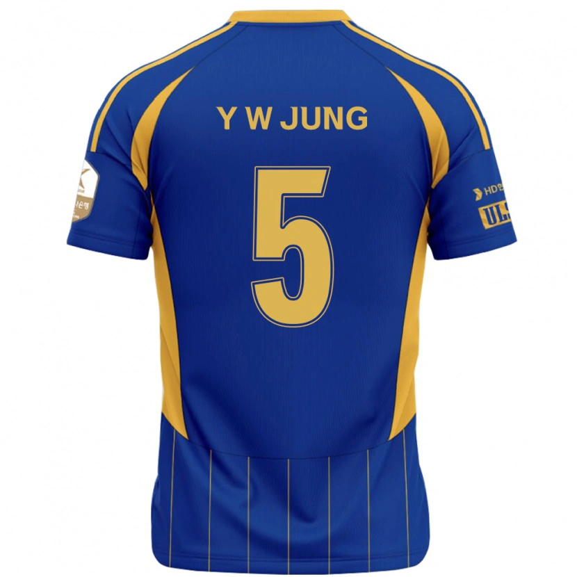 Danxen Kinder Woo-Young Jung #5 Königsblau Gelb Heimtrikot Trikot 2025/26 T-Shirt Österreich