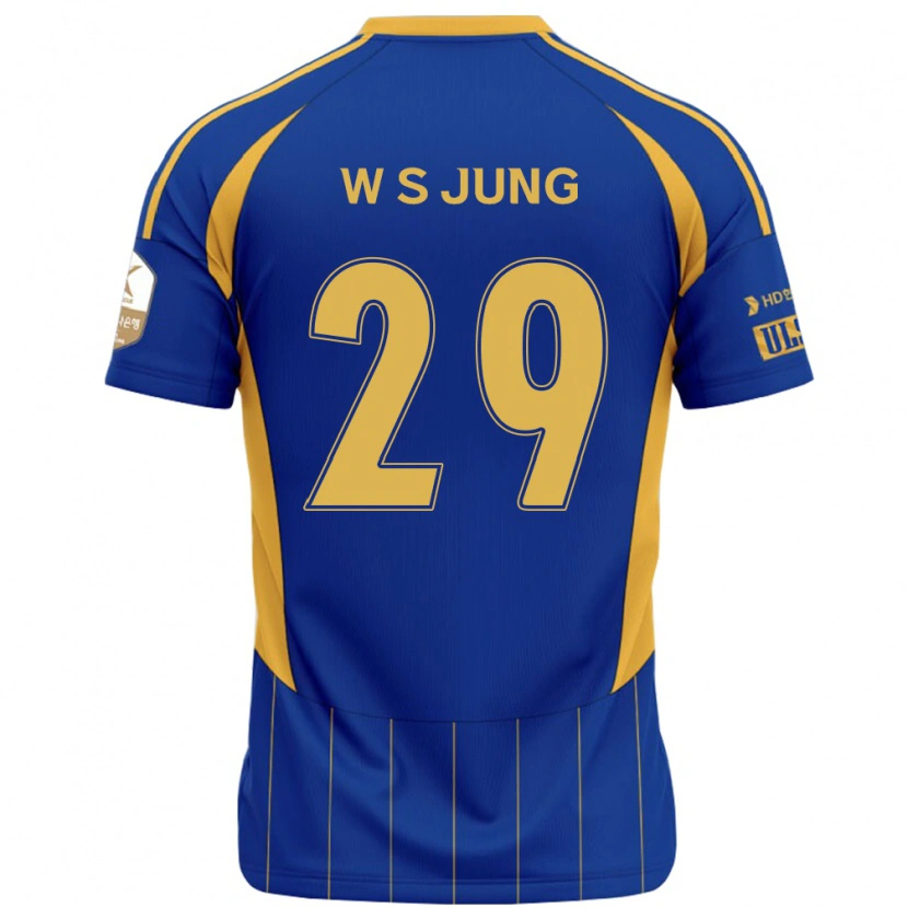 Danxen Kinder Woo-Seok Jung #29 Königsblau Gelb Heimtrikot Trikot 2025/26 T-Shirt Österreich