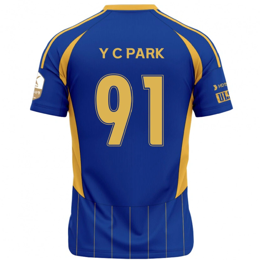 Danxen Kinder Chu-Young Park #91 Königsblau Gelb Heimtrikot Trikot 2025/26 T-Shirt Österreich