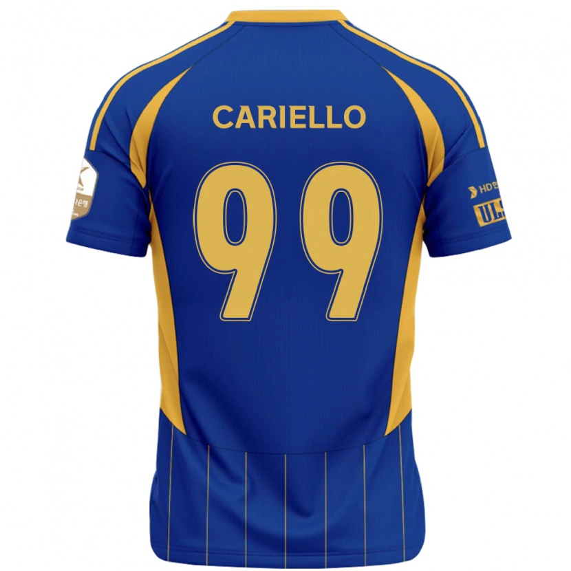 Danxen Kinder Yago Cariello #99 Königsblau Gelb Heimtrikot Trikot 2025/26 T-Shirt Österreich