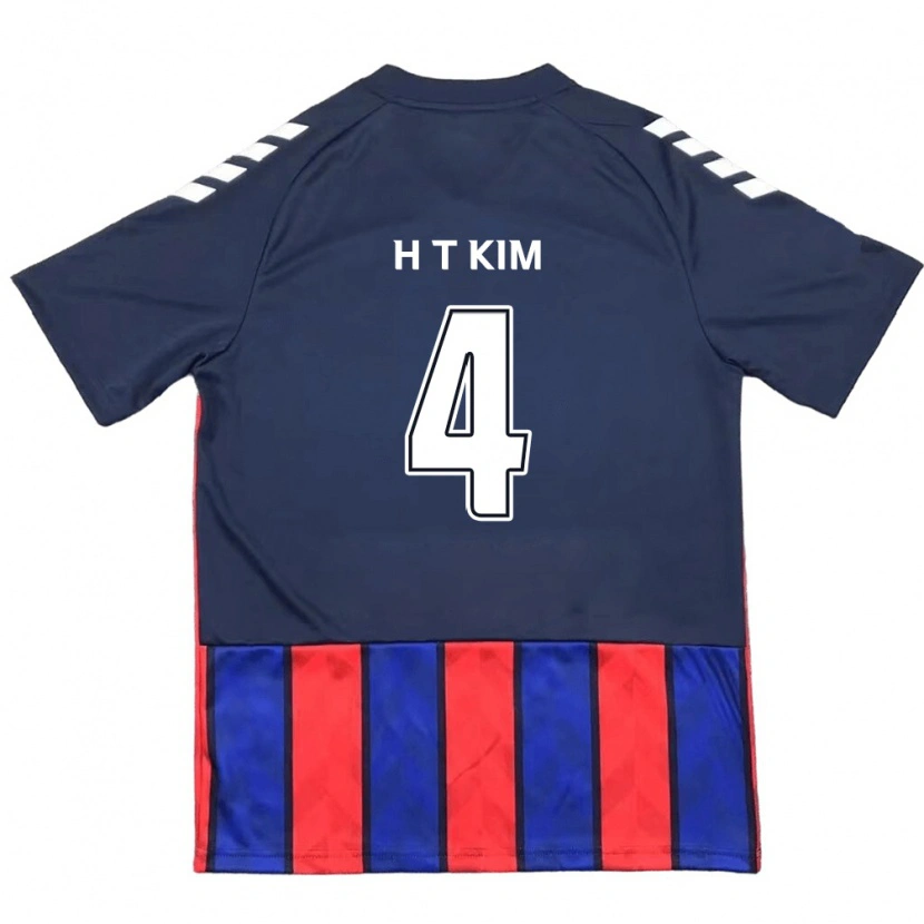 Danxen Kinder Tae-Han Kim #4 Königsblau Rot Heimtrikot Trikot 2025/26 T-Shirt Österreich