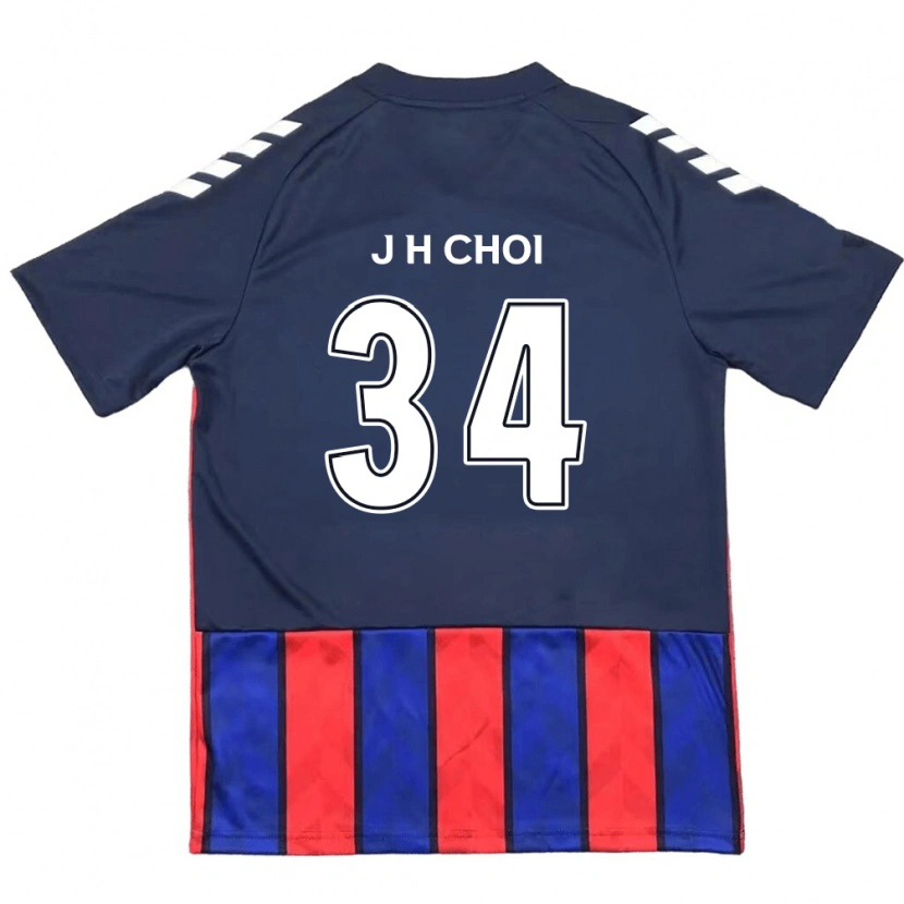 Danxen Kinder Jin-Hyeok Choi #34 Königsblau Rot Heimtrikot Trikot 2025/26 T-Shirt Österreich