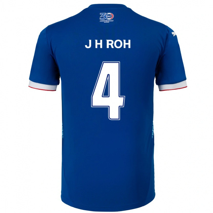 Danxen Kinder Hyun-Jun Roh #4 Königsblau Weiß Heimtrikot Trikot 2025/26 T-Shirt Österreich