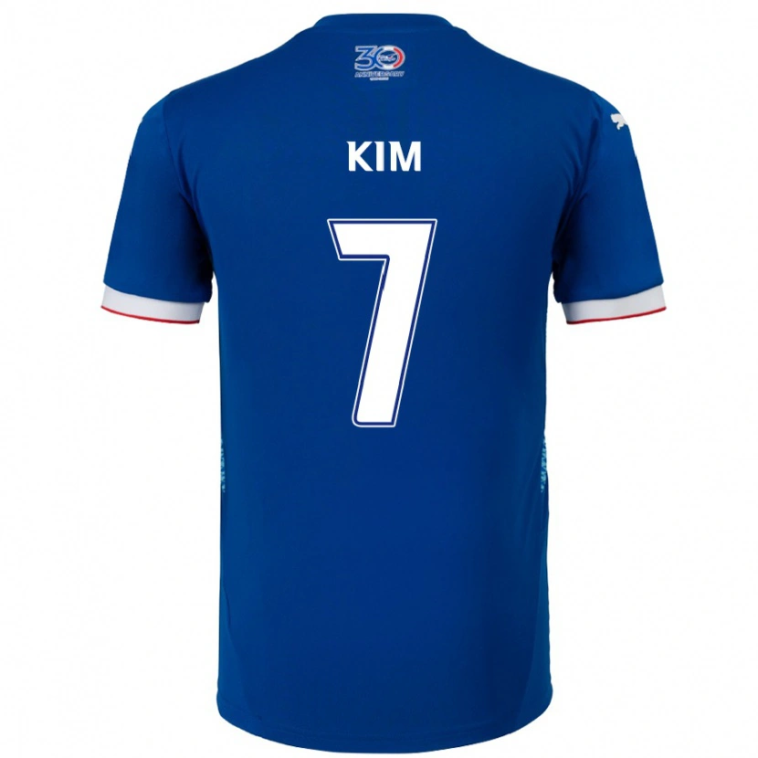 Danxen Kinder Hyun Kim #7 Königsblau Weiß Heimtrikot Trikot 2025/26 T-Shirt Österreich
