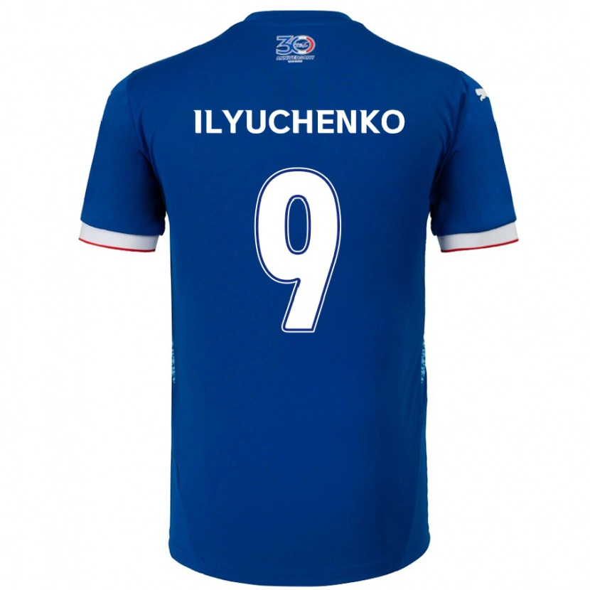 Danxen Kinder Stanislav Ilyuchenko #9 Königsblau Weiß Heimtrikot Trikot 2025/26 T-Shirt Österreich