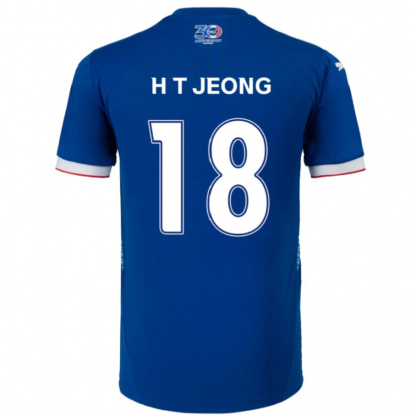 Danxen Kinder Tae-Hwan Jeong #18 Königsblau Weiß Heimtrikot Trikot 2025/26 T-Shirt Österreich