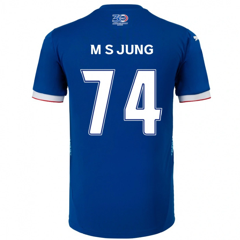 Danxen Kinder Sung-Min Jung #74 Königsblau Weiß Heimtrikot Trikot 2025/26 T-Shirt Österreich