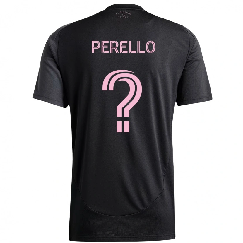 Danxen Kinder Sergio Perello #0 Schwarz Rosa Auswärtstrikot Trikot 2025/26 T-Shirt Österreich