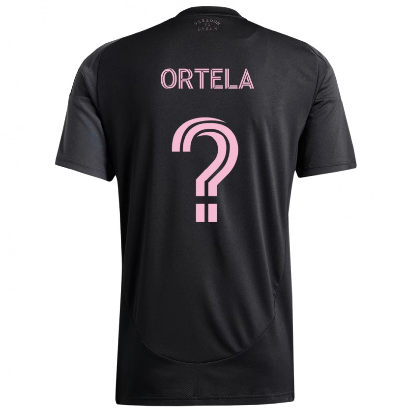 Danxen Kinder Jerremy Ortela #0 Schwarz Rosa Auswärtstrikot Trikot 2025/26 T-Shirt Österreich