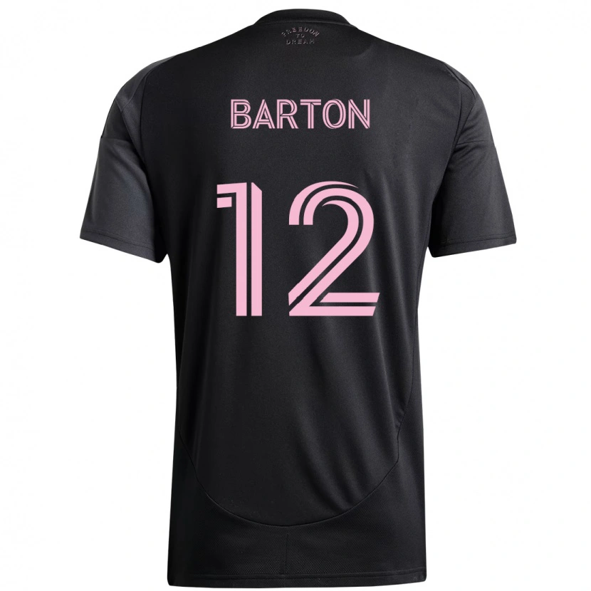 Danxen Kinder Tye Barton #12 Schwarz Rosa Auswärtstrikot Trikot 2025/26 T-Shirt Österreich