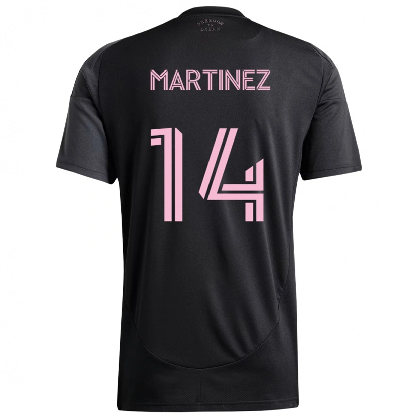 Danxen Kinder David Martínez #14 Schwarz Rosa Auswärtstrikot Trikot 2025/26 T-Shirt Österreich