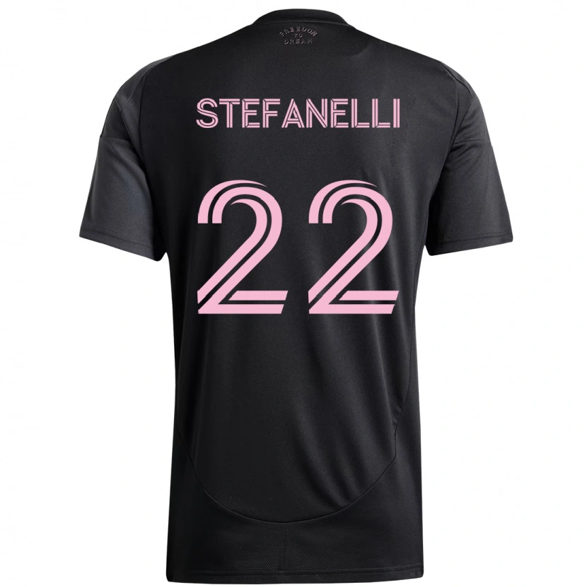 Danxen Kinder Nicolás Stefanelli #22 Schwarz Rosa Auswärtstrikot Trikot 2025/26 T-Shirt Österreich