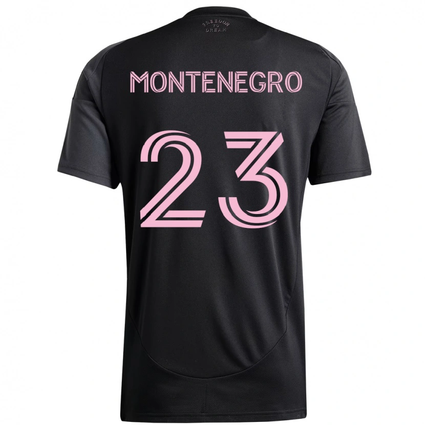 Danxen Kinder Ricardo Montenegro #23 Schwarz Rosa Auswärtstrikot Trikot 2025/26 T-Shirt Österreich