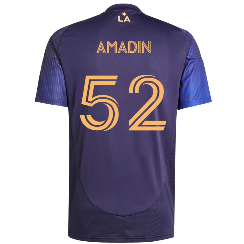 Danxen Kinder Elijah Amadin #52 Lila Blau Auswärtstrikot Trikot 2025/26 T-Shirt Österreich