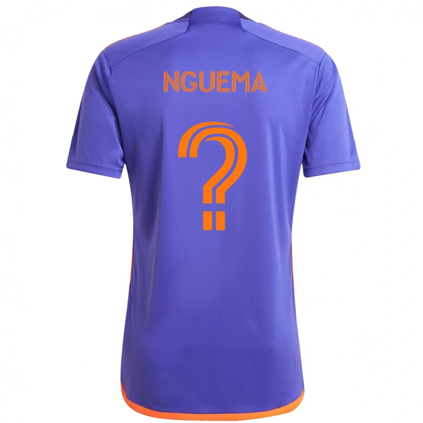 Danxen Kinder David Nguema #0 Lila Orange Auswärtstrikot Trikot 2025/26 T-Shirt Österreich