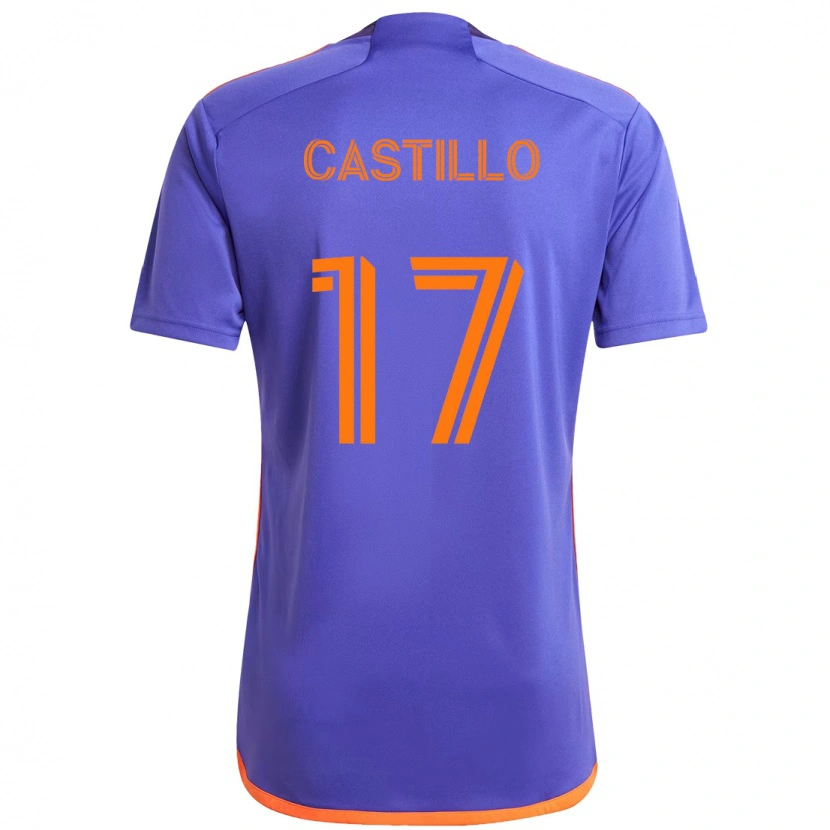 Danxen Kinder Joyner Castillo #17 Lila Orange Auswärtstrikot Trikot 2025/26 T-Shirt Österreich