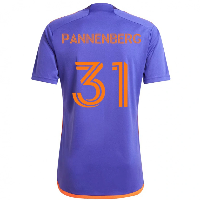 Danxen Kinder Andrew Pannenberg #31 Lila Orange Auswärtstrikot Trikot 2025/26 T-Shirt Österreich