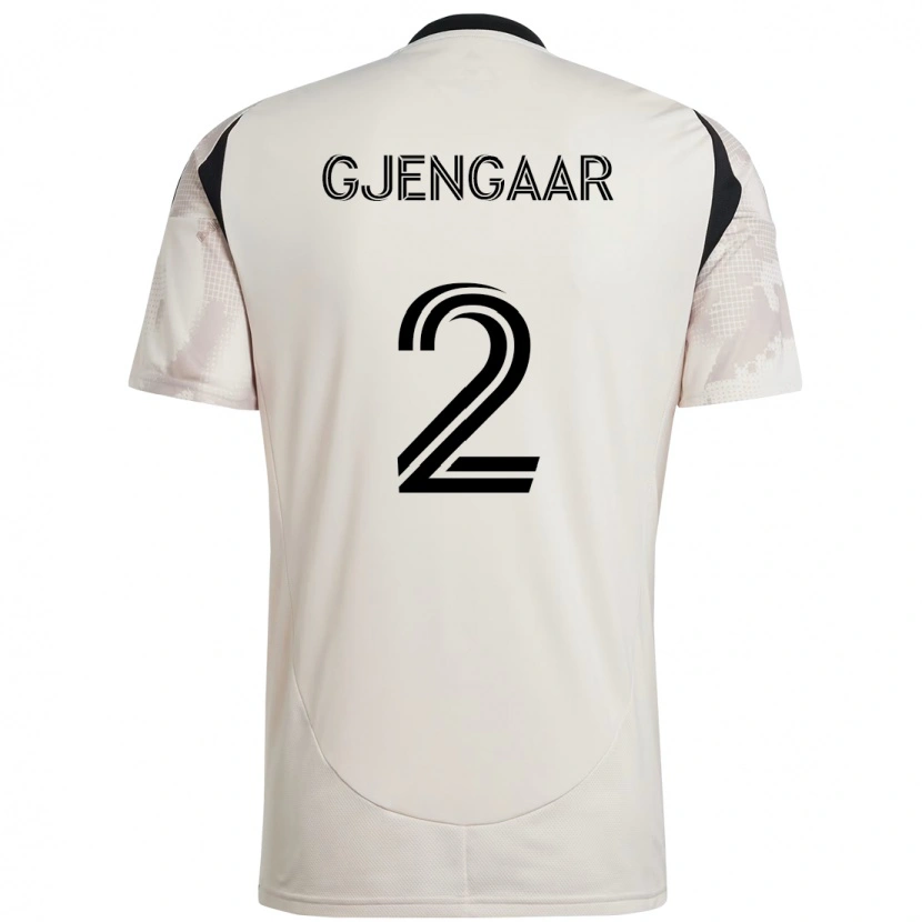 Danxen Kinder Dennis Gjengaar #2 Beige Schwarz Auswärtstrikot Trikot 2025/26 T-Shirt Österreich