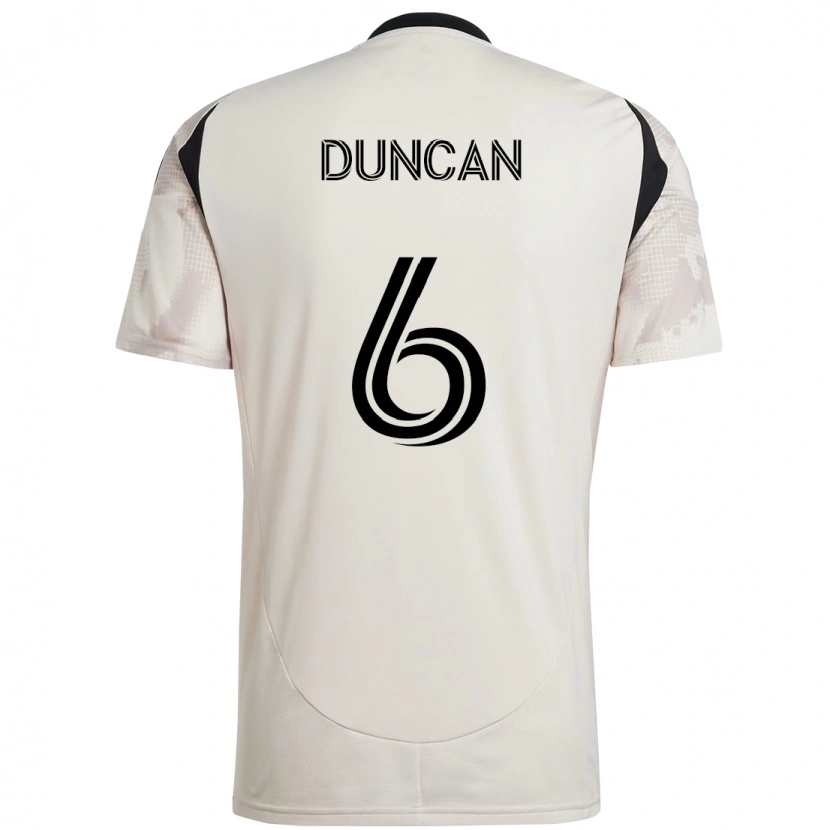 Danxen Kinder Kyle Duncan #6 Beige Schwarz Auswärtstrikot Trikot 2025/26 T-Shirt Österreich