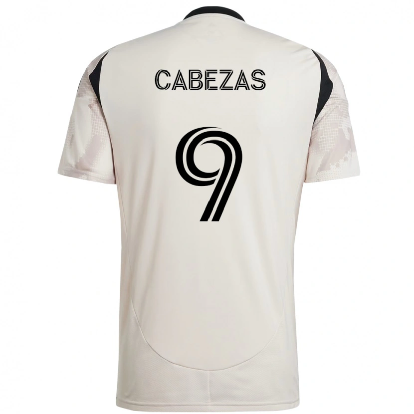 Danxen Kinder Jorge Cabezas #9 Beige Schwarz Auswärtstrikot Trikot 2025/26 T-Shirt Österreich