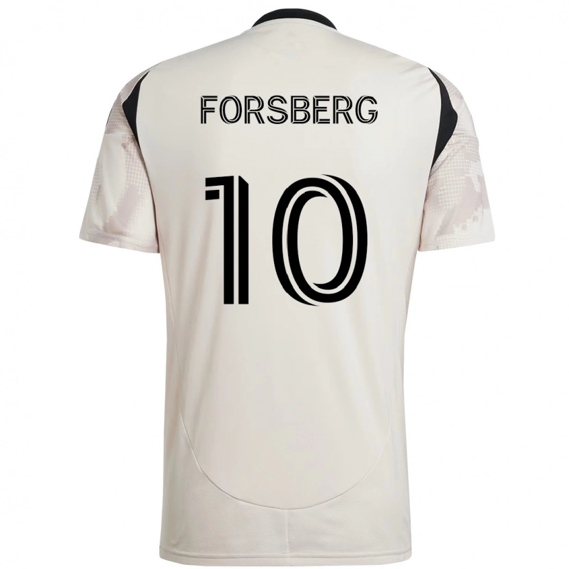 Danxen Kinder Emil Forsberg #10 Beige Schwarz Auswärtstrikot Trikot 2025/26 T-Shirt Österreich