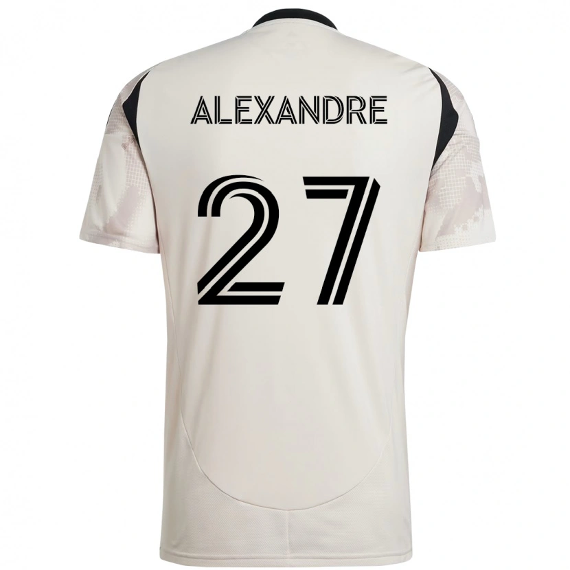 Danxen Kinder Davi Alexandre #27 Beige Schwarz Auswärtstrikot Trikot 2025/26 T-Shirt Österreich