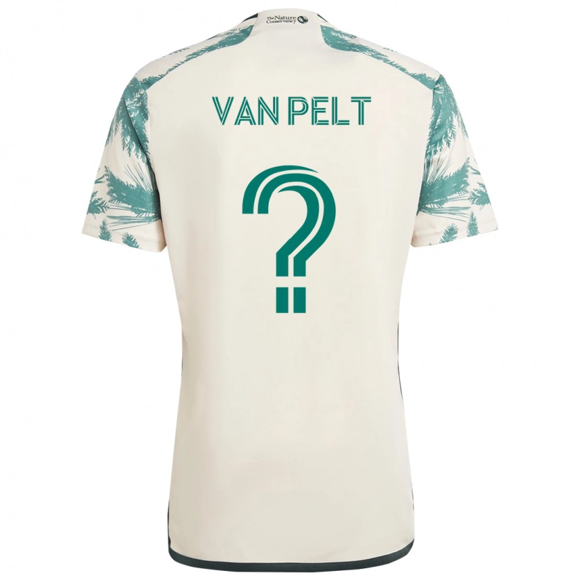 Danxen Kinder Kennan Van Pelt #0 Beige Grün Auswärtstrikot Trikot 2025/26 T-Shirt Österreich