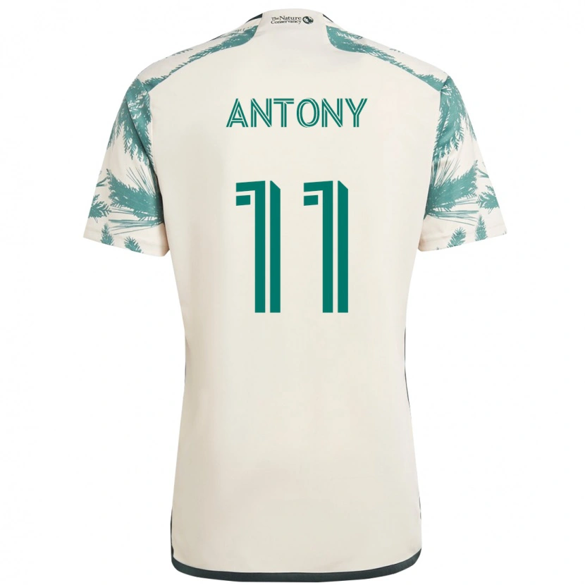 Danxen Kinder Antony #11 Beige Grün Auswärtstrikot Trikot 2025/26 T-Shirt Österreich