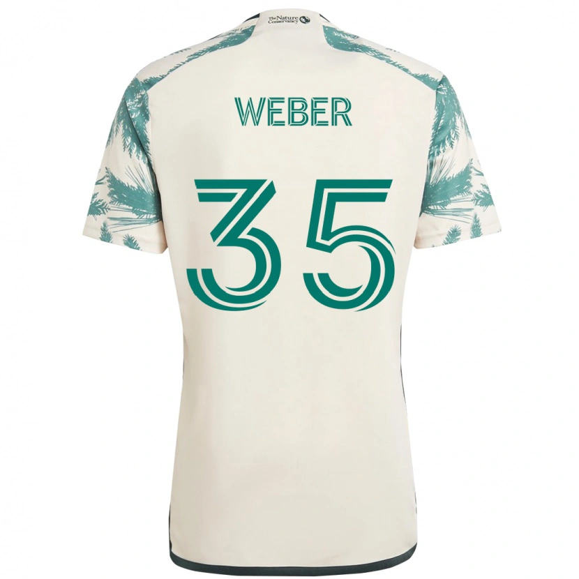 Danxen Kinder Tristan Weber #35 Beige Grün Auswärtstrikot Trikot 2025/26 T-Shirt Österreich