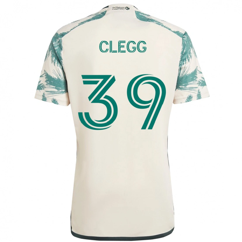Danxen Kinder Tyler Clegg #39 Beige Grün Auswärtstrikot Trikot 2025/26 T-Shirt Österreich