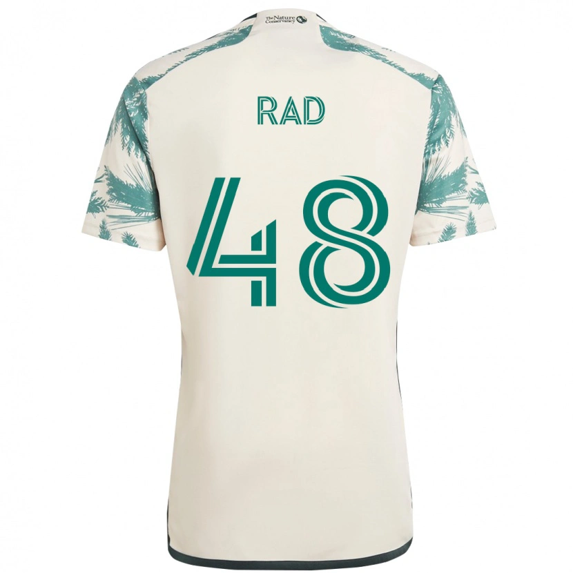 Danxen Kinder Kaveh Rad #48 Beige Grün Auswärtstrikot Trikot 2025/26 T-Shirt Österreich