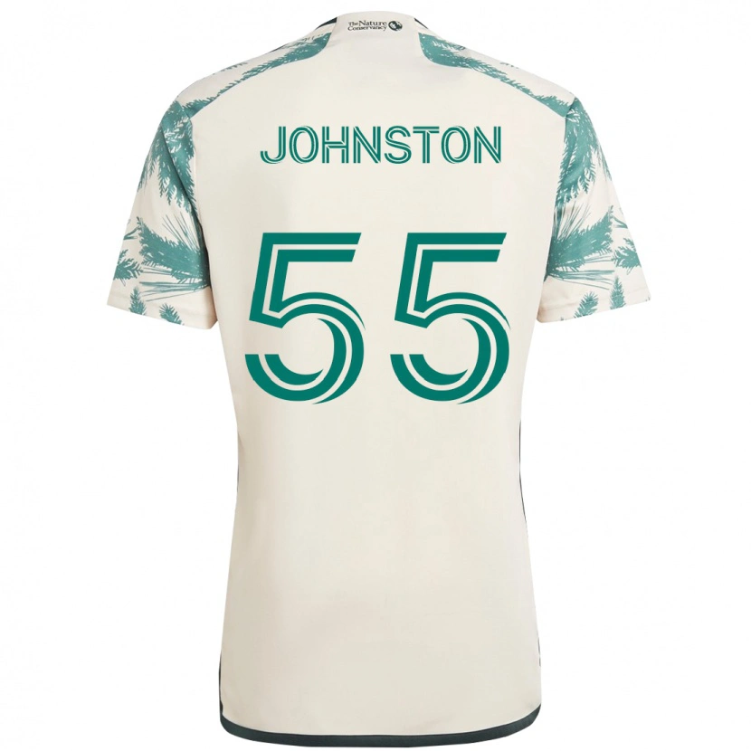 Danxen Kinder Malcolm Johnston #55 Beige Grün Auswärtstrikot Trikot 2025/26 T-Shirt Österreich