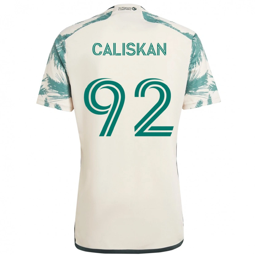 Danxen Kinder Noel Caliskan #92 Beige Grün Auswärtstrikot Trikot 2025/26 T-Shirt Österreich