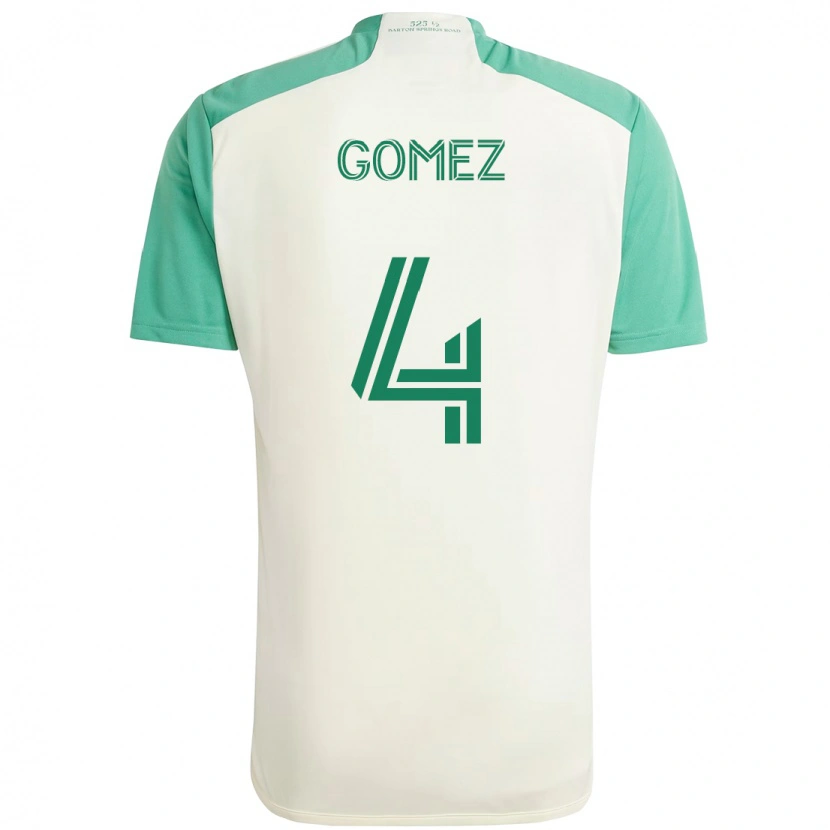 Danxen Kinder Antonio Gomez #4 Weiß Grün Auswärtstrikot Trikot 2025/26 T-Shirt Österreich