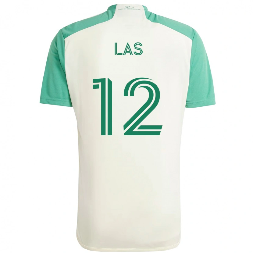 Danxen Kinder Damian Las #12 Weiß Grün Auswärtstrikot Trikot 2025/26 T-Shirt Österreich