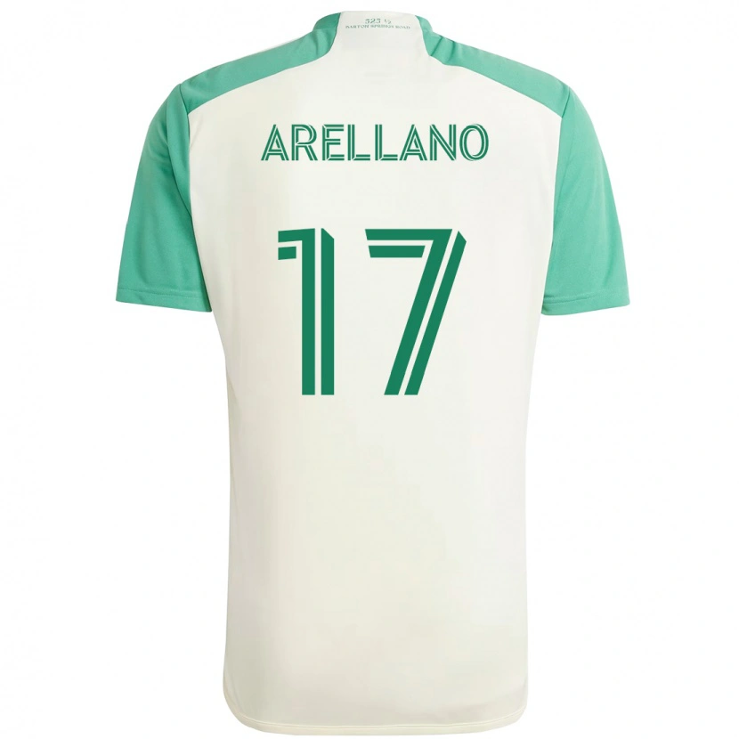 Danxen Kinder Bryan Arellano #17 Weiß Grün Auswärtstrikot Trikot 2025/26 T-Shirt Österreich