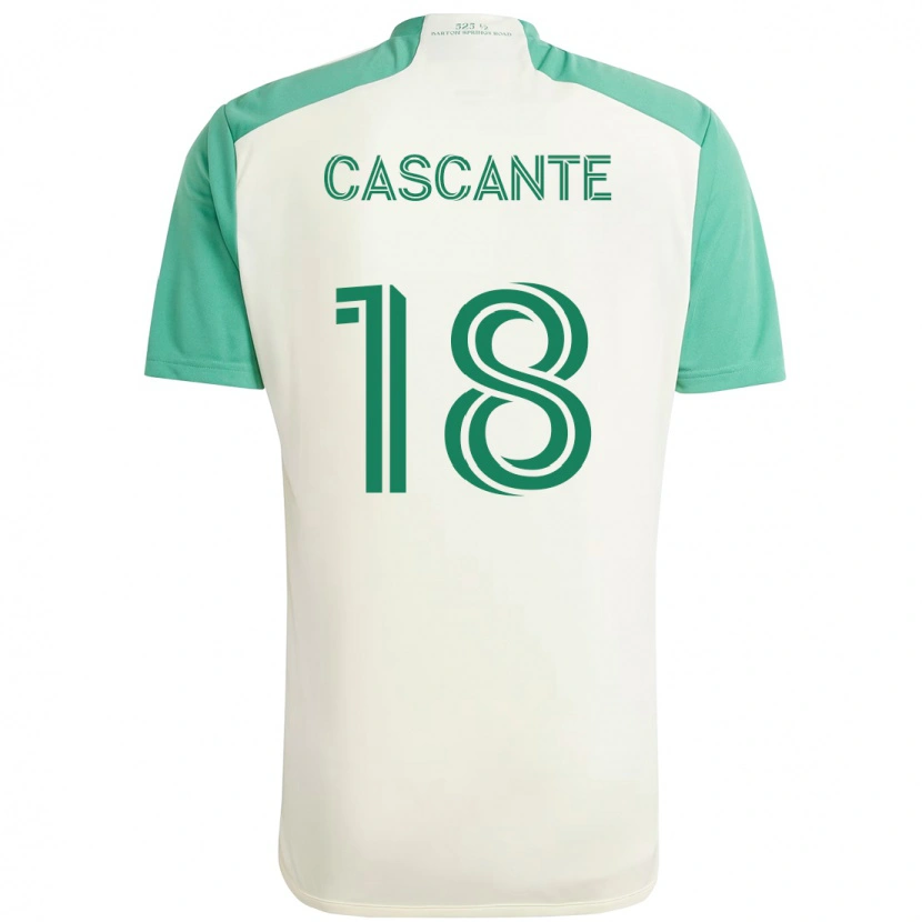 Danxen Kinder Julio Cascante #18 Weiß Grün Auswärtstrikot Trikot 2025/26 T-Shirt Österreich
