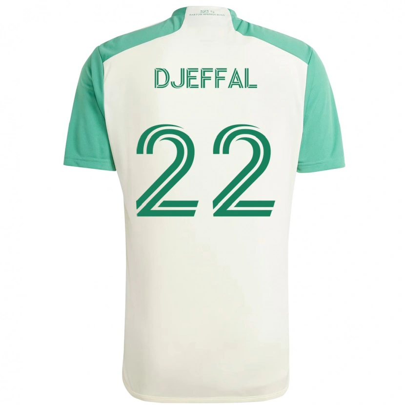 Danxen Kinder Sofiane Djeffal #22 Weiß Grün Auswärtstrikot Trikot 2025/26 T-Shirt Österreich