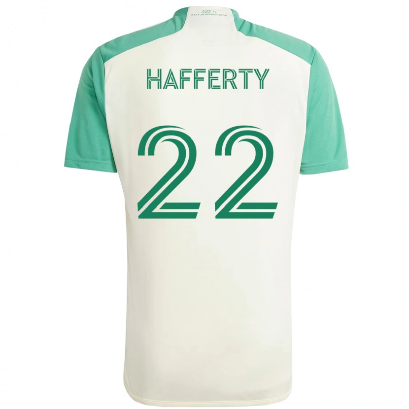 Danxen Kinder Joe Hafferty #22 Weiß Grün Auswärtstrikot Trikot 2025/26 T-Shirt Österreich