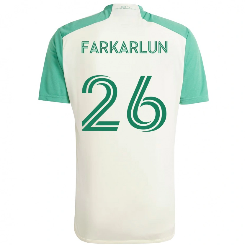 Danxen Kinder Jimmy Farkarlun #26 Weiß Grün Auswärtstrikot Trikot 2025/26 T-Shirt Österreich