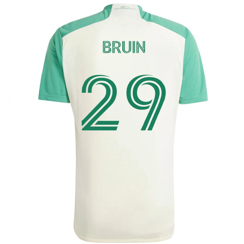 Danxen Kinder Will Bruin #29 Weiß Grün Auswärtstrikot Trikot 2025/26 T-Shirt Österreich