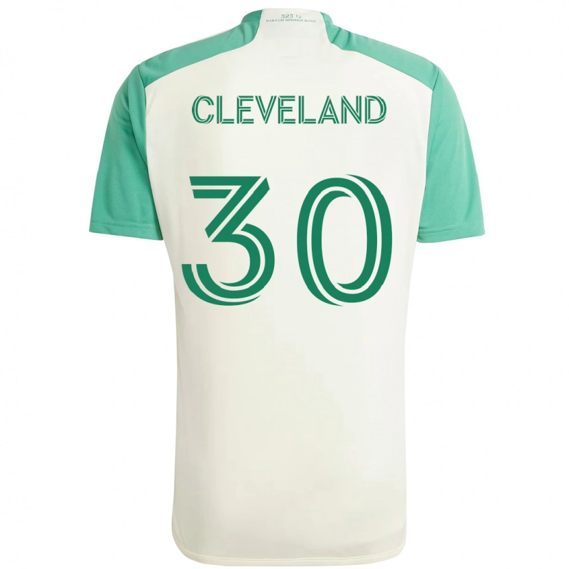 Danxen Kinder Stefan Cleveland #30 Weiß Grün Auswärtstrikot Trikot 2025/26 T-Shirt Österreich